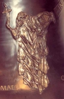 Reliéf sv. Bartoloměje, zdobící zvon toho jména ulitý r. 2000. Foto F.J.